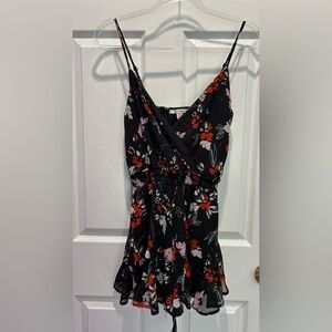 Miami Black Floral Romper Size XS